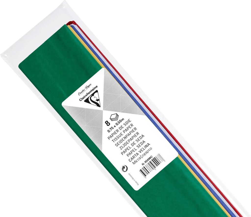 Clairefontaine 20x Seidenpapier 20 Pack. + je 25 Bogen 50x75cm Sortierung 95498C