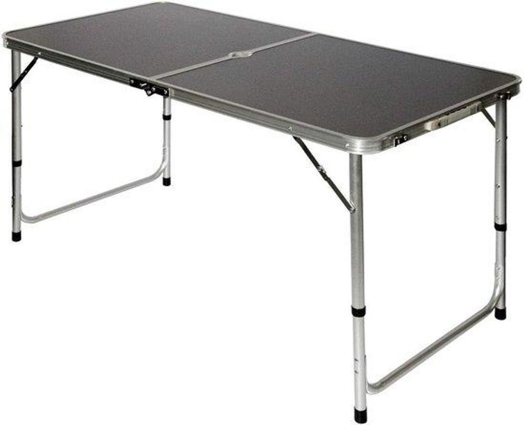 Klapbare Campingtafel 120x60cm - 3-fachige Verstelbare Tisch für 4-6 Personen