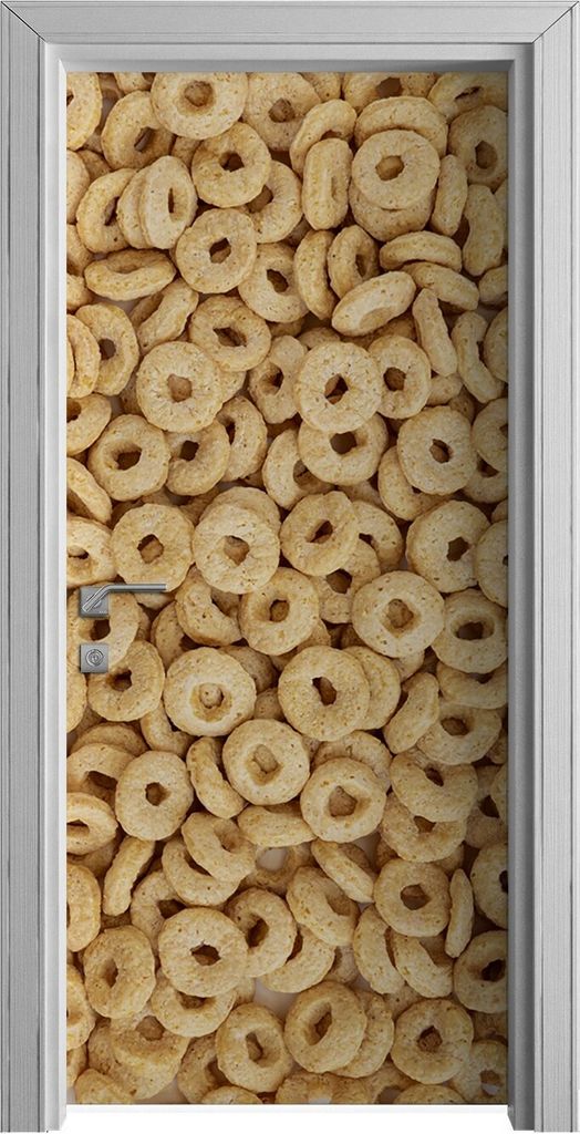 Tür Selbstklebende 90x210 cm Türfolie Türtapete Klebefolie - Hafer Müsli Frühstück