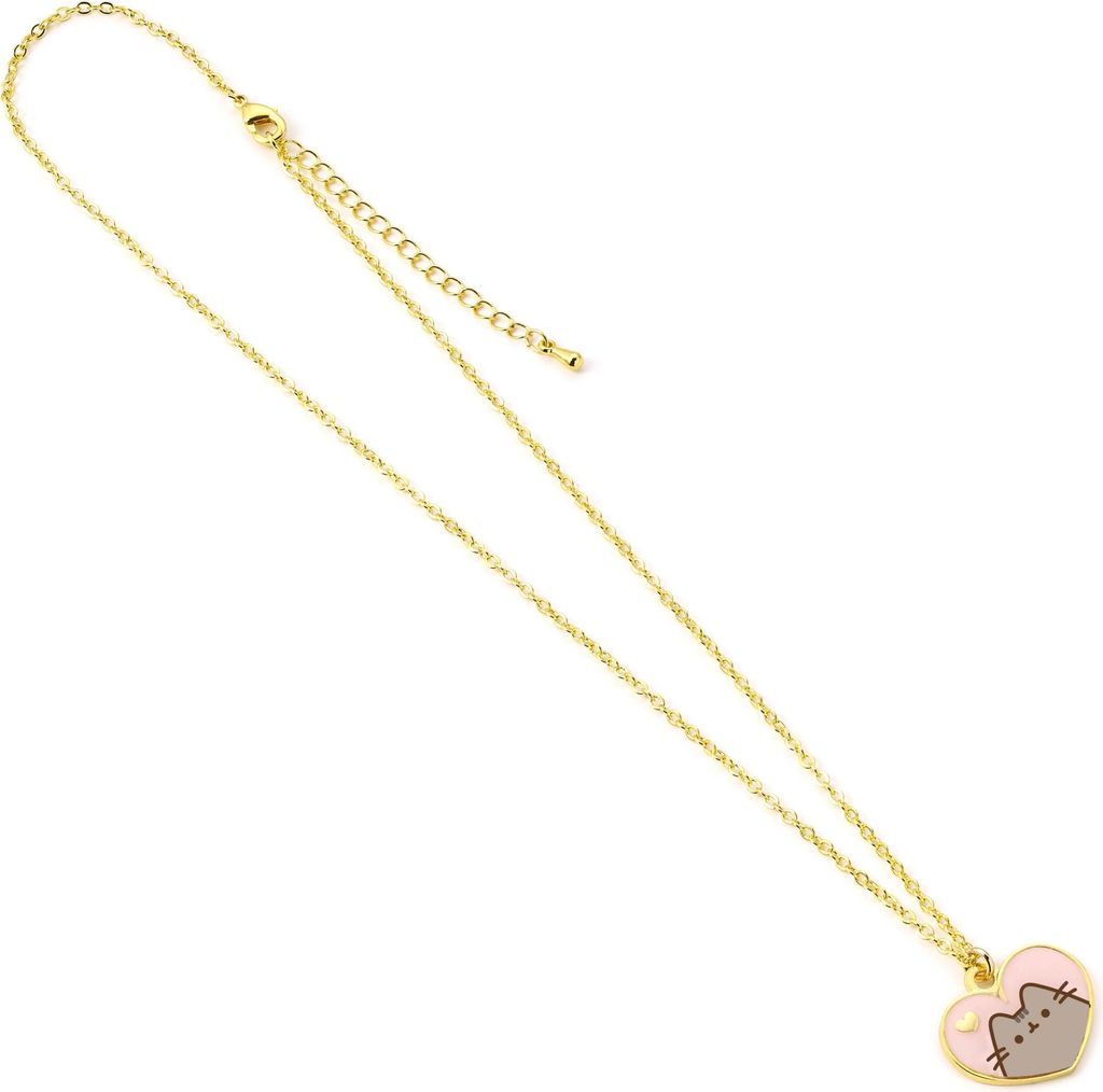 Pusheen Halskette & Anhänger Pink and Gold Heart
