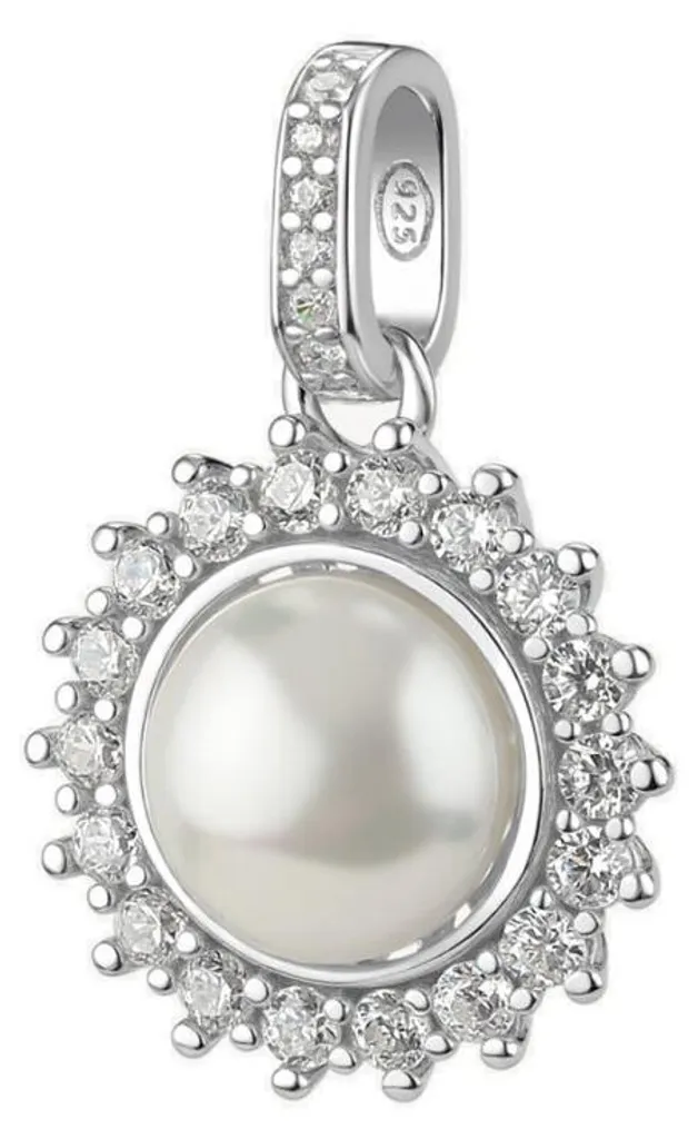 Pendentif Argent Brillant et Perle Fancy Infinite White FIW133 Chic