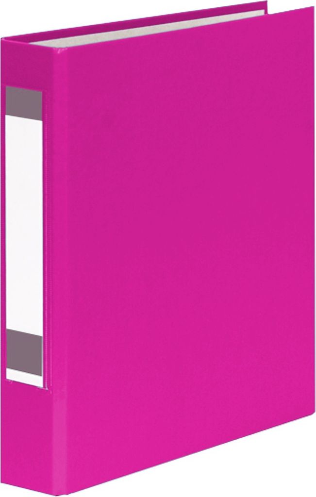 5x Ringbuch mit Rückenschild / DIN A5 / 2-Ringmechanik / Farbe: pink