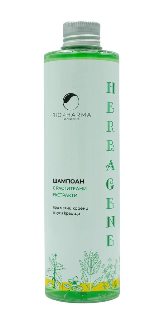 Biopharma Herbagene Shampoo mit Pflanzenextrakten für fettigen Ansatz und trockene Spitzen 250 ml