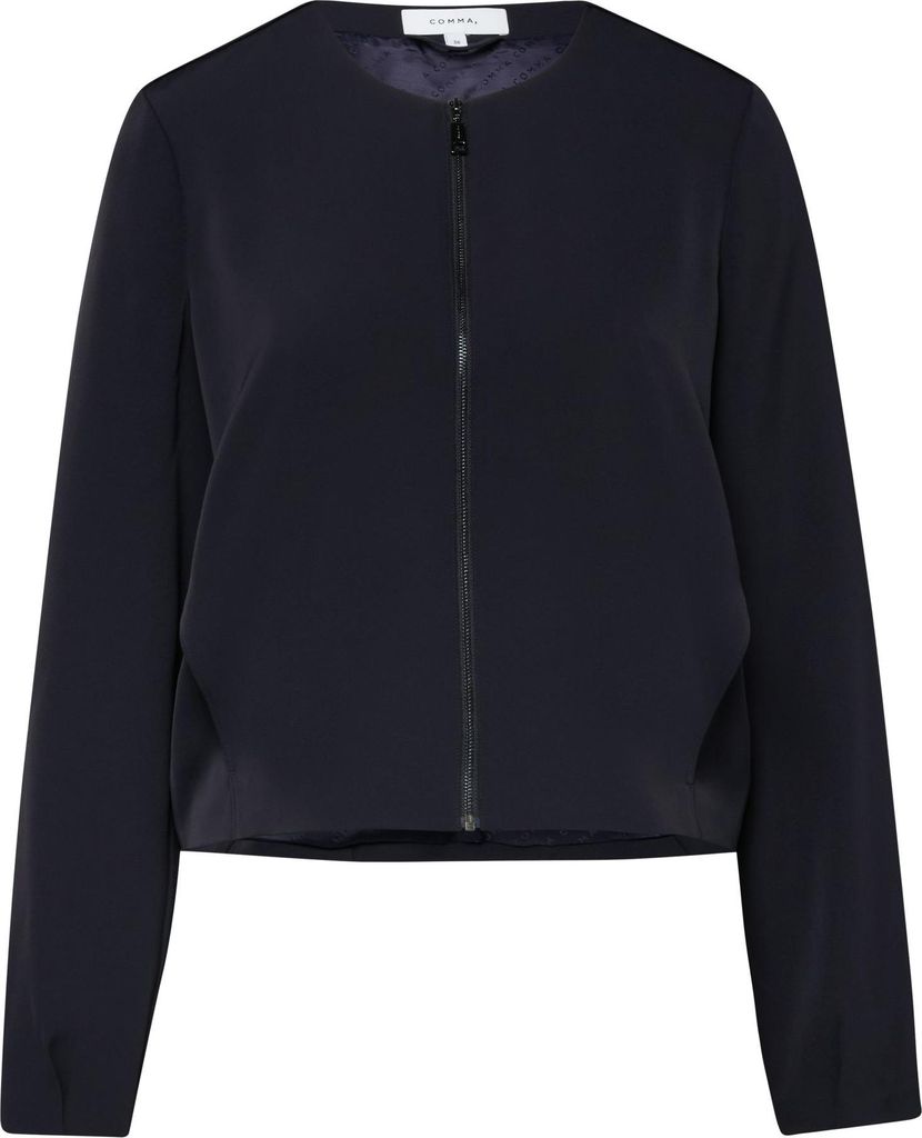Comma Indoor-Jacke Blouson-Stil Boxy-Passform Travel-Ware Blau Größe 44