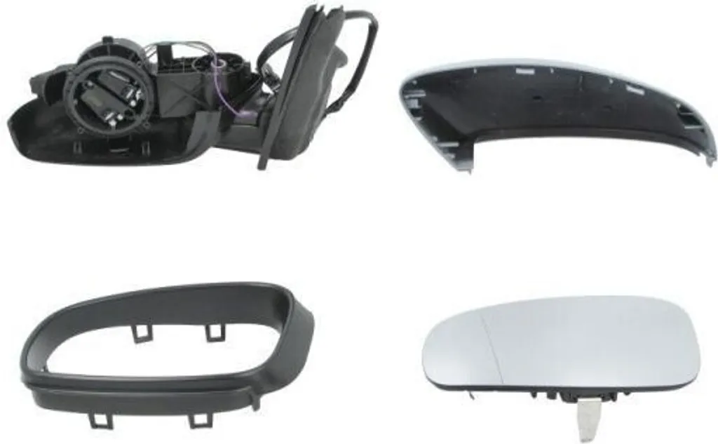 Rétroviseur extérieur gauche électrique pour Skoda Roomster 5J - Coque à peindre