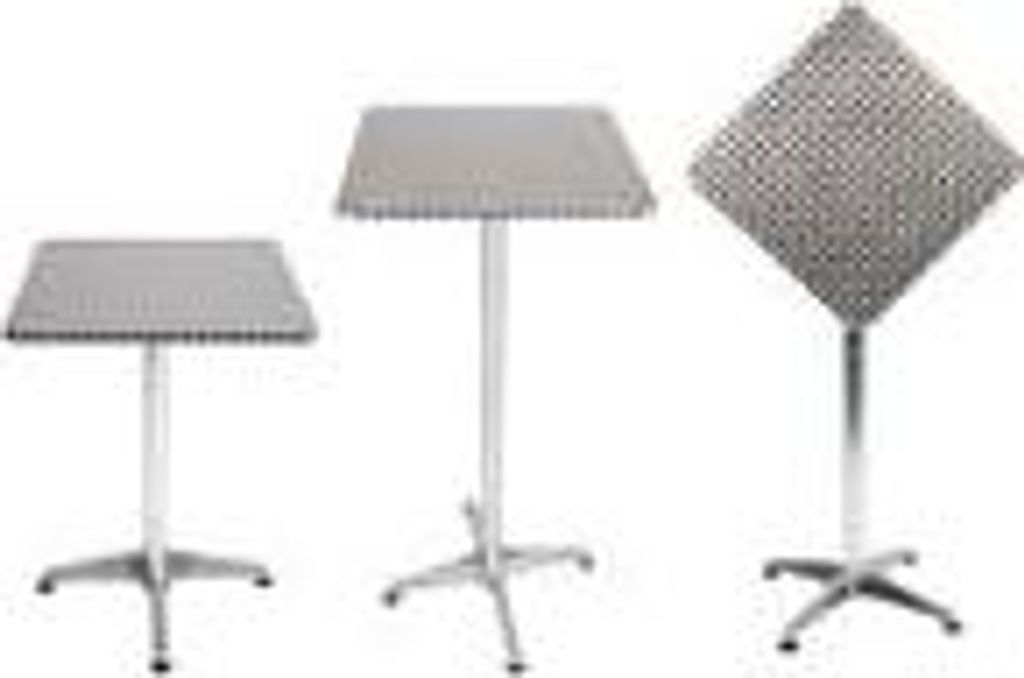 Bistro Table haute Réglable en hauteur Aluminium 60x60cm Image du produit 