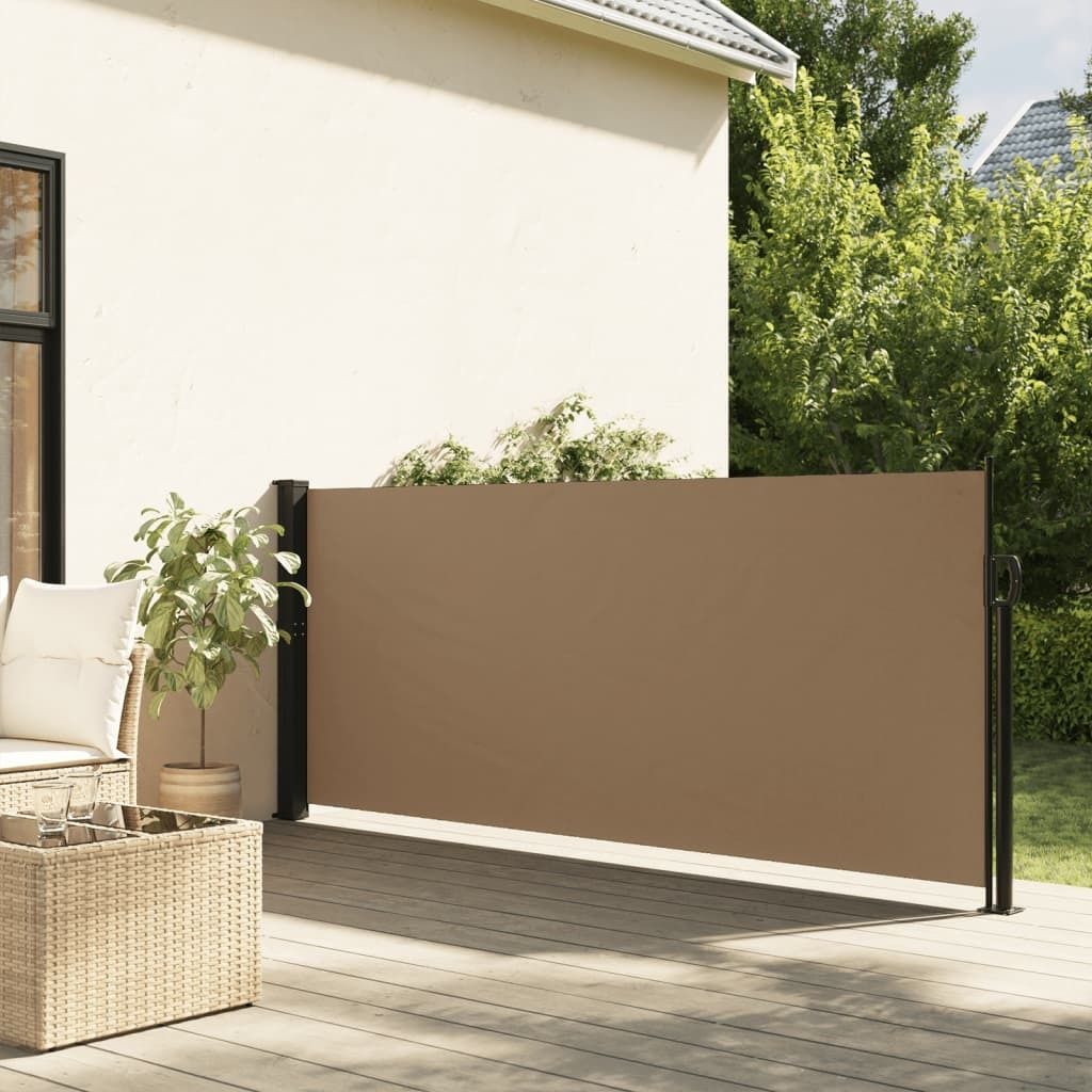 Möbel Seitenmarkise Ausziehbar Taupe 140x500 cm - Sonnenschutz 4004424