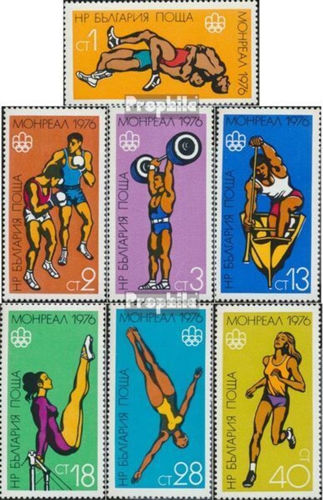 Briefmarken Bulgarien 1976 Mi 2501-2507 (kompl.Ausg.) postfrisch Olympische Sommerspiele, Montreal