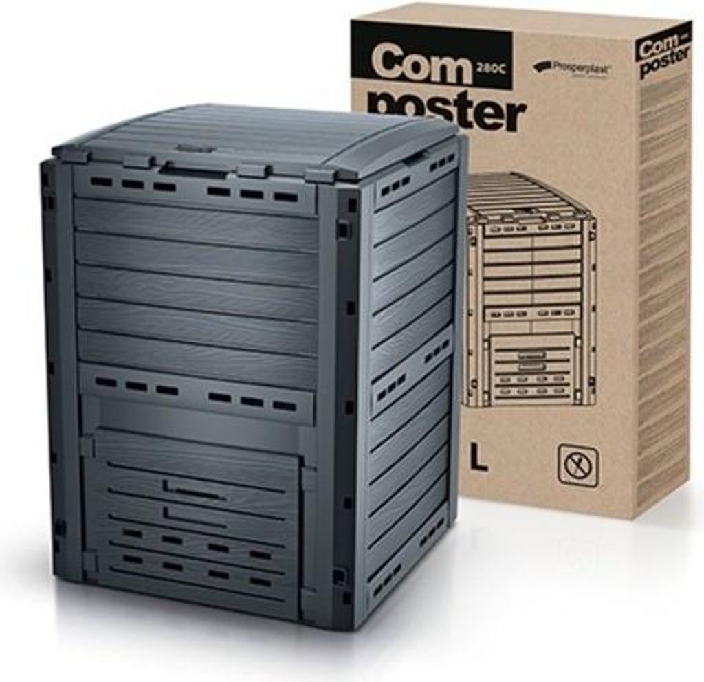 Kompostér COMPOGREEN WOODY 280 l - barva: antracit Image du produit 