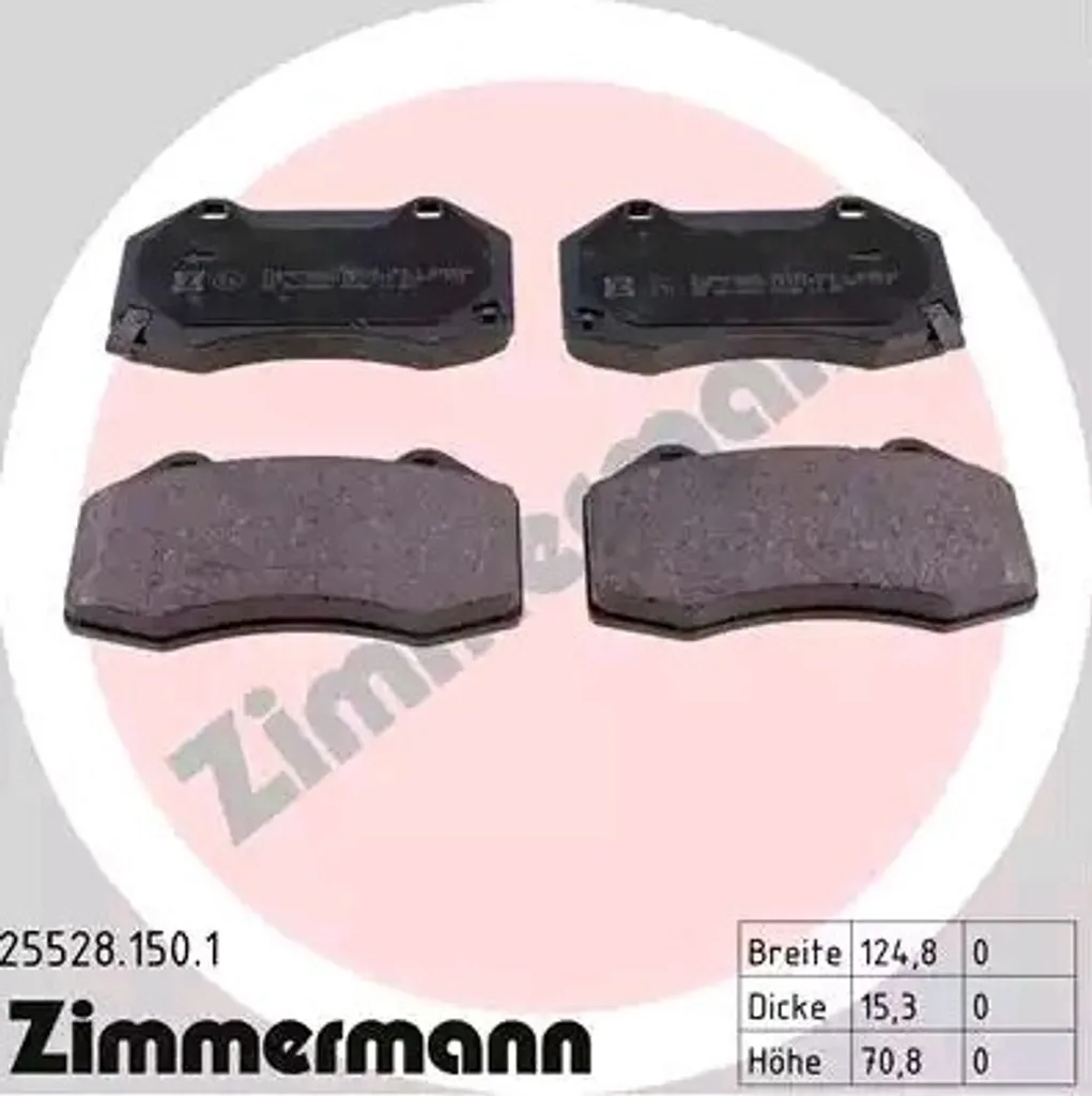 Plaquettes de frein ZIMMERMANN 25528.150.1 pour Corsa D et Corsa E