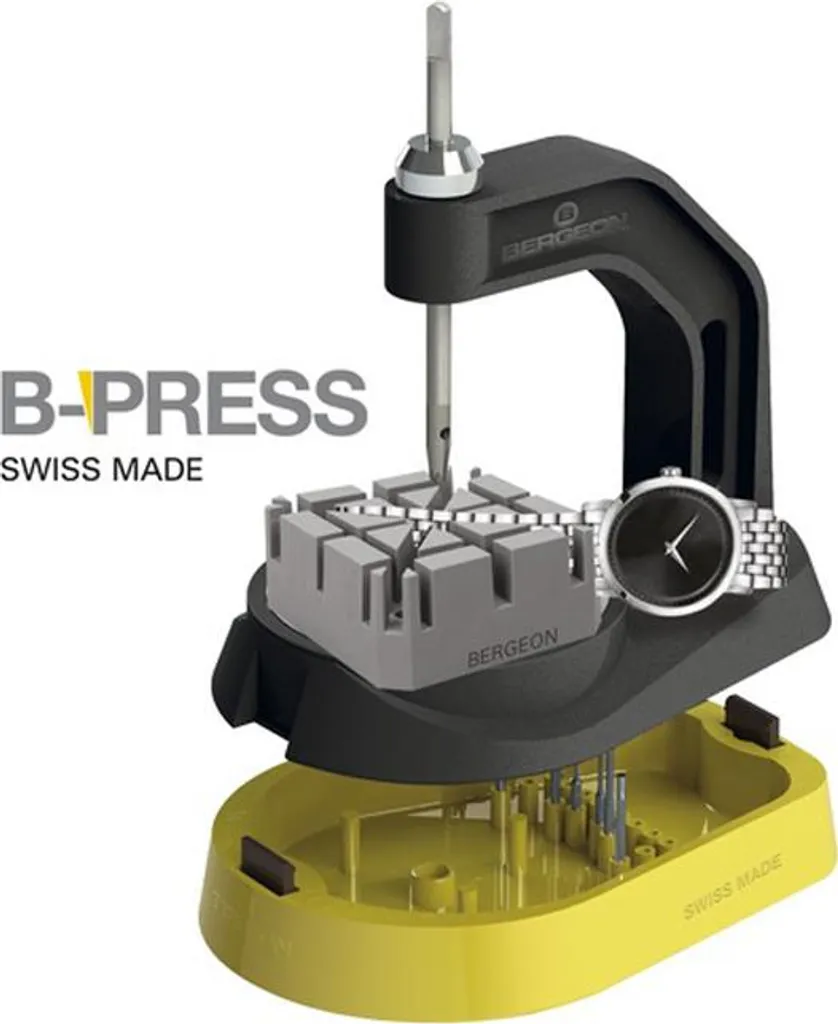Bergeon 8745-BSC Presse Bracelet Montre avec Support Réglable Intégré