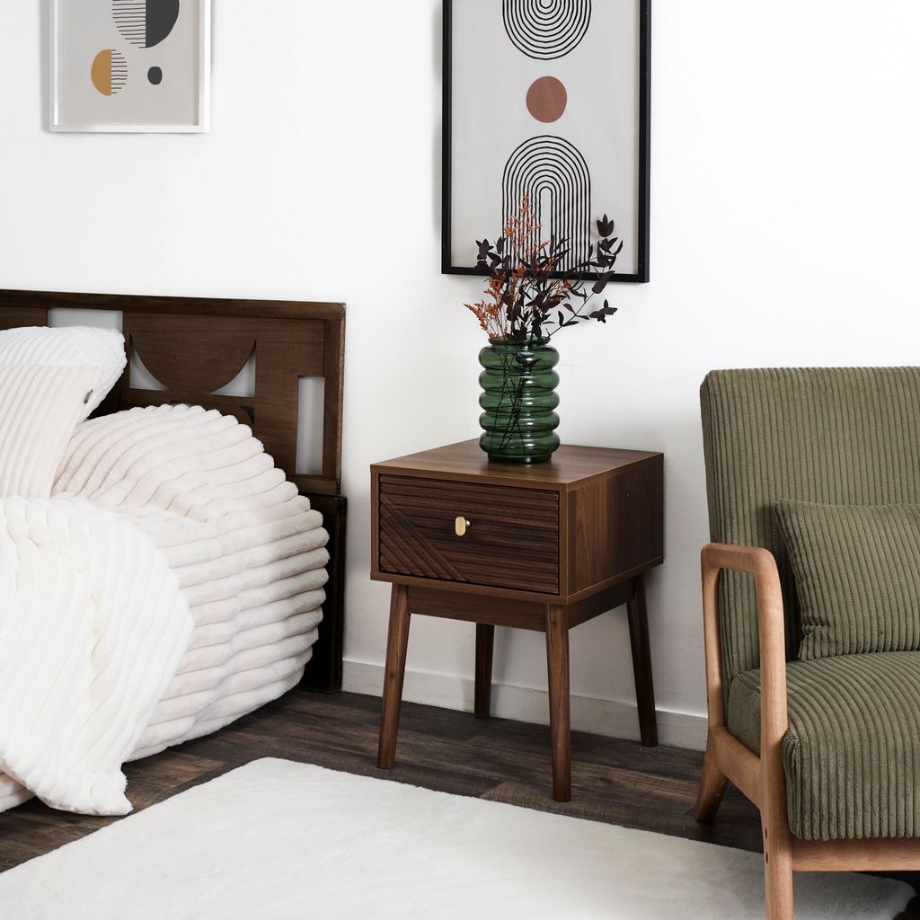 Nachttisch - Home Deco Factory - Tiffany - Braun Produktbild 