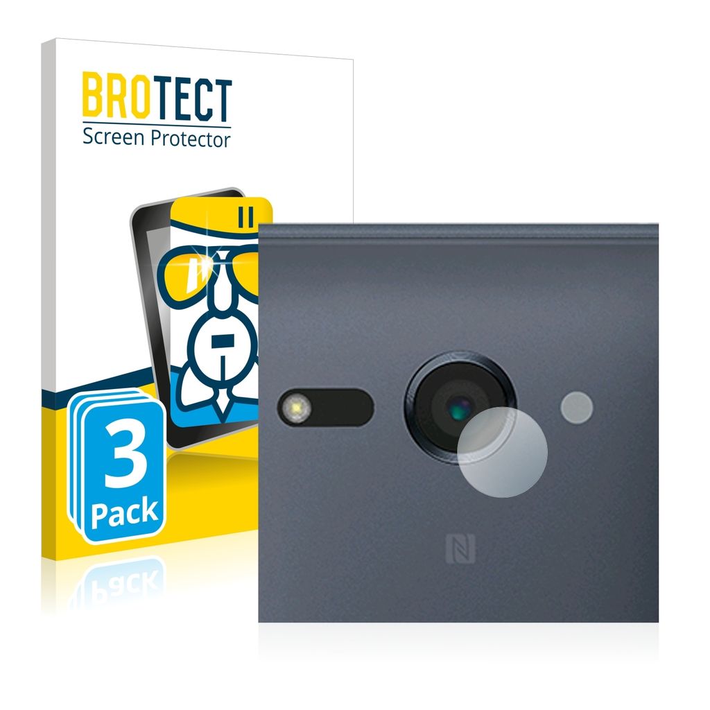 3x BROTECT Schutzglas für Sony Xperia XZ2 Compact (NUR Kameraschutz) Schutzfolie Panzer Folie Glas Display Schutz klar