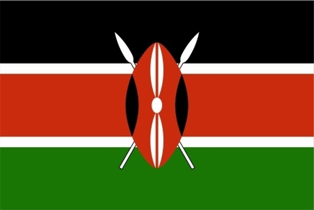 Kiwistar - Autoaufkleber Sticker Fahne Flagge Aufkleber 15cm Kenia laminiert