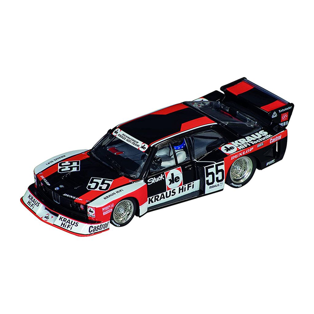 Carrera 20027714 - EVOLUTION BMW 320 Turbo Flachbau "Team Schnitzer, No.55" DRM 1980 Auto mit Licht