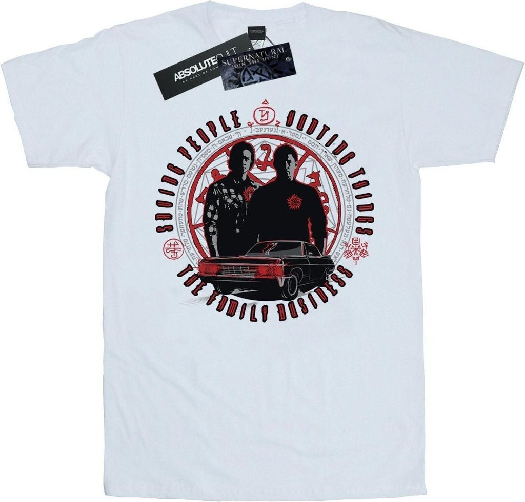 Supernatural - "Family Business" T-Shirt für Damen BI44332 (XL) (Weiß)