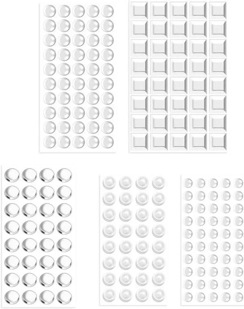 204 autocollants tactiles en silicone pour malvoyants - Modèles assortis