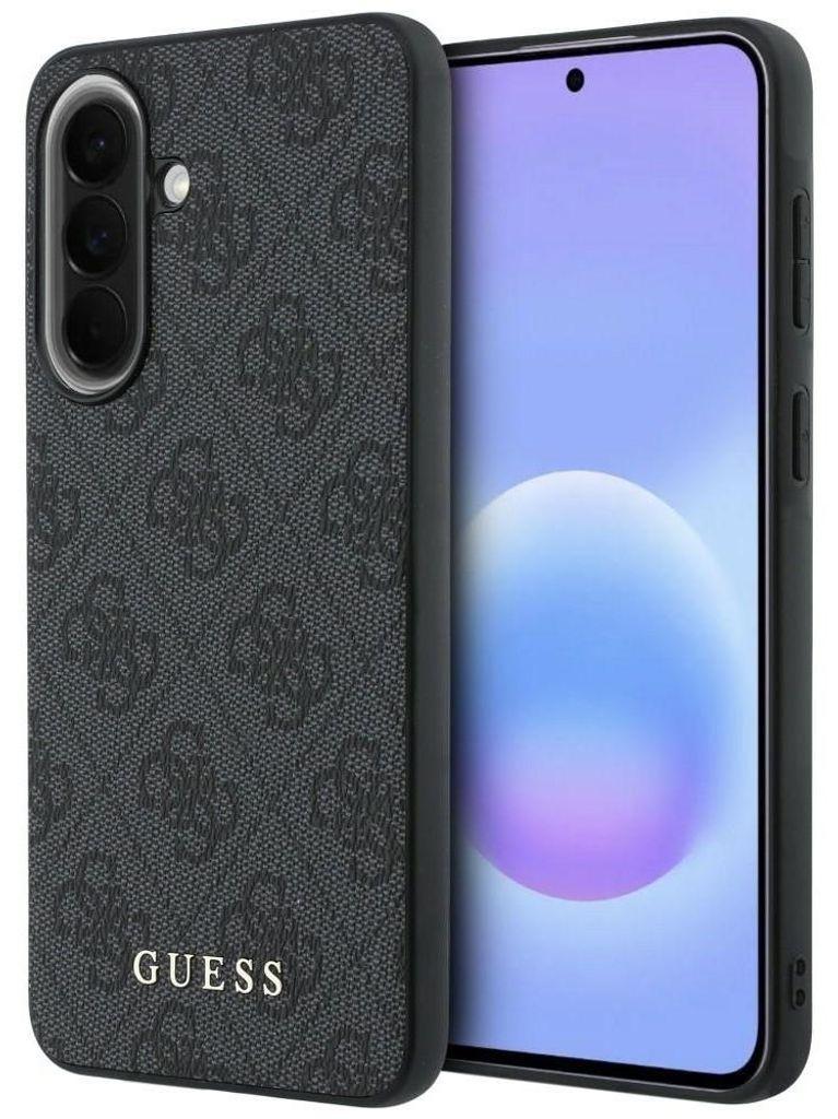 Handyhülle für Galaxy A57 5G, Guess Hardcase Leather, Schwarz