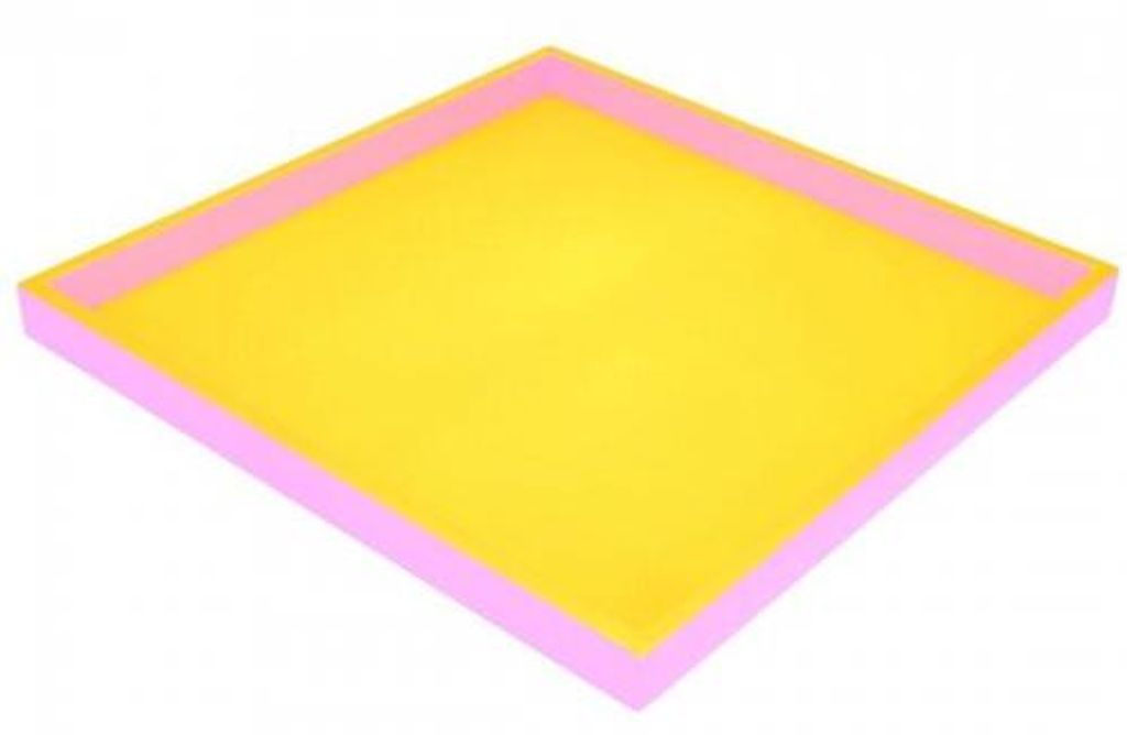 Gift Company Tablett Neo Quadratisch Gelb, Rosa (32x32cm) Produktbild 