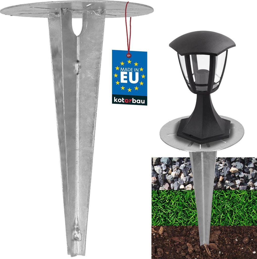 KOTARBAU® Piquet de terre Douille à enfoncer pour éclairage Image du produit 