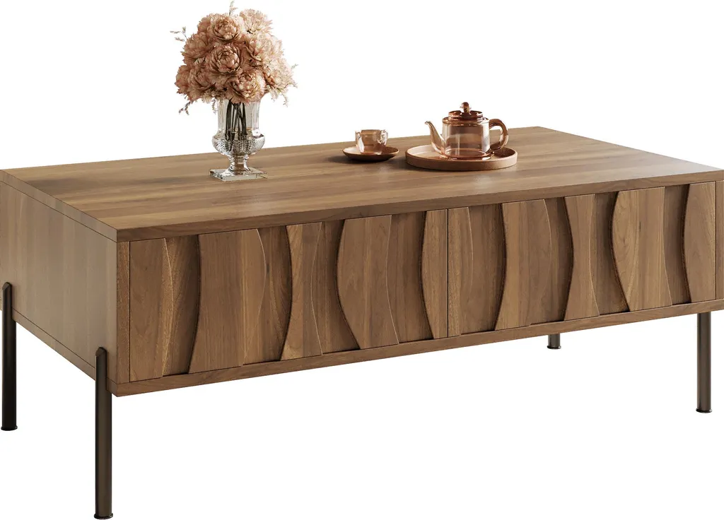 Fortuna Lai Tavolino 105x55 - Sicuro per Bambini e Stile Retrò Top