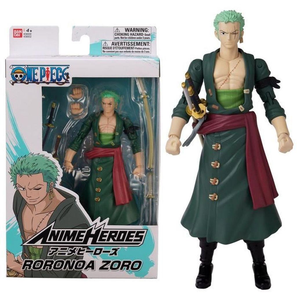 Figurine de héros d'anime 17 cm - Roronoa Zoro - BANDAI One Image du produit 
