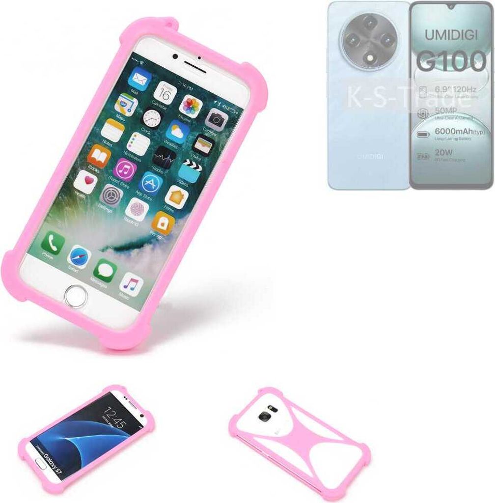 K-S-Trade Handy Hülle kompatibel mit UMIDIGI G100 Schutz Hülle Bumper Silikon Schutz Hülle Cover Case Silikoncase Silikonbumper TPU Softcase
