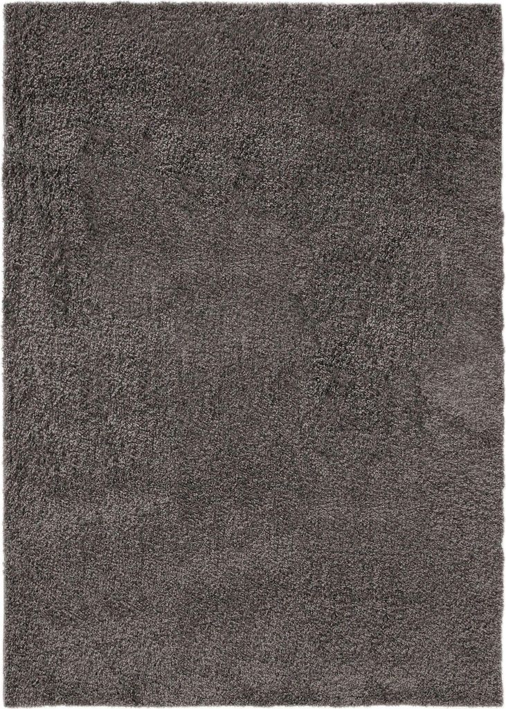 benuta Teppich Wohnzimmer Soho Grau 120x170 cm Hochflorteppich Wohnzimmerteppich Rechteckig Rutschfest Flauschig Plüsch Shaggy Weich