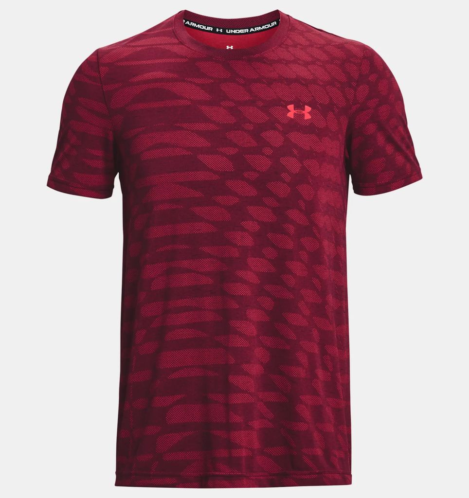 Under Armour Ua Seamless Ripple Ss Dark Maroon Xxl