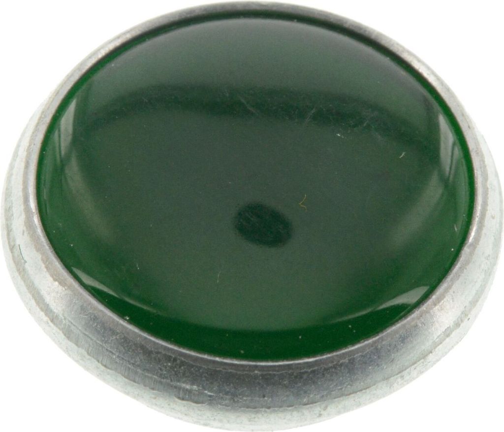 Kontrollglas Dunkelgrün - PVC in Alueinfassung - für Ø16 mm-Bohrung