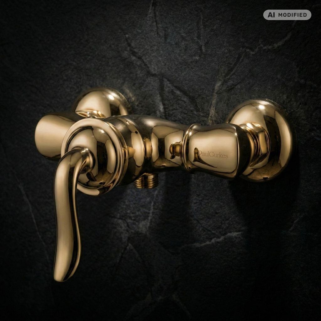 PaulGurkes Gold Duscharmatur Aufputz Retro Nostalgie Produktbild 