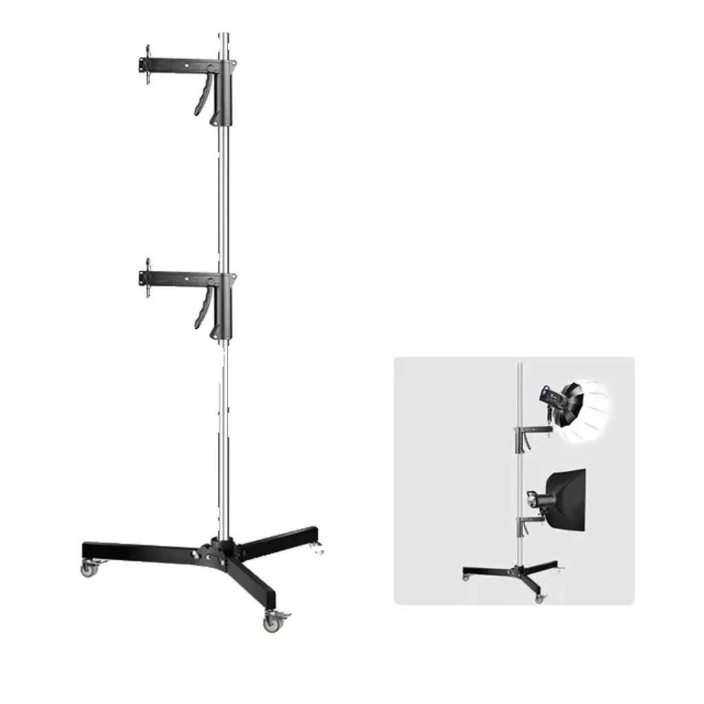 Trépied pliable réglable en hauteur - Pied de lumière compact série Studio
