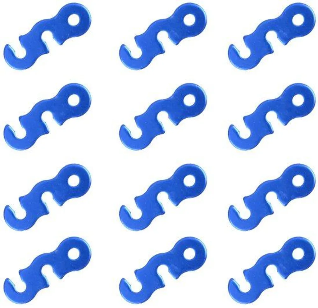 Tendeurs de tente en aluminium bleu lot de 12 cordes pour randonnée