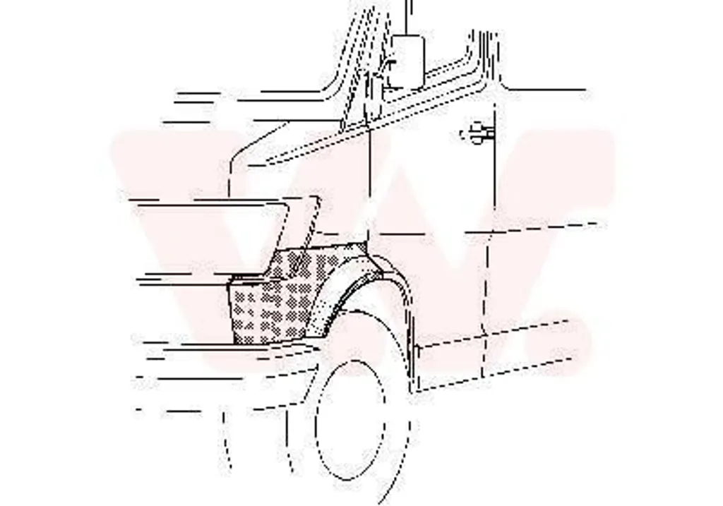 Aile avant gauche VAN WEZEL 3014655 pour MERCEDES-BENZ T1 utilitaire