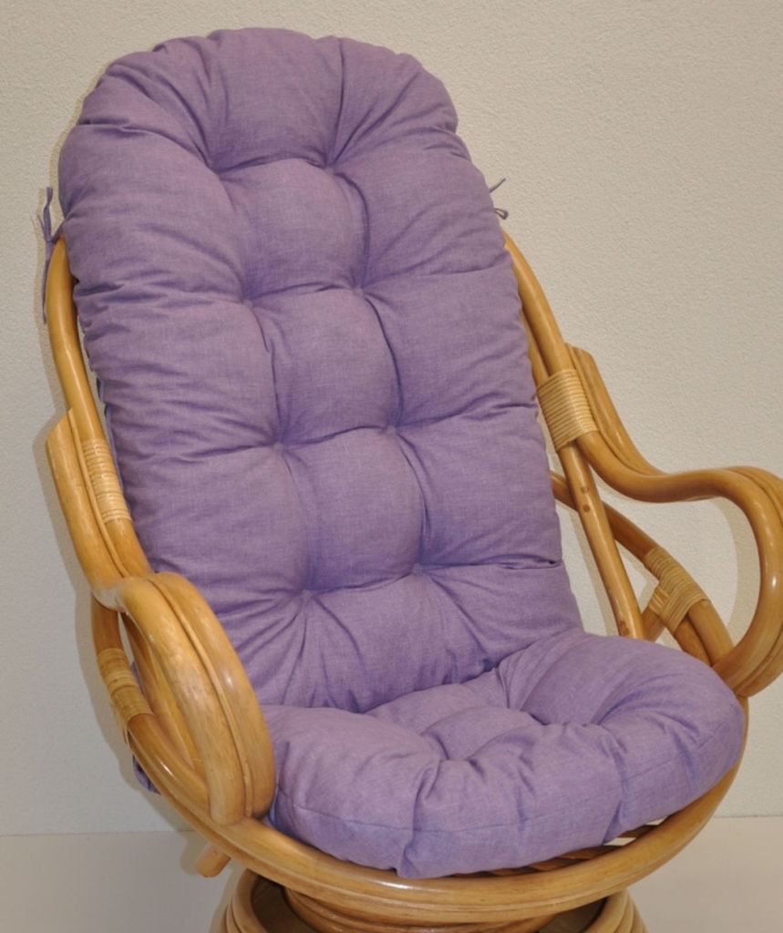 Polster für Schaukelstuhl , Ersatzpolster Schaukelstuhl / Drehsessel L 135 cm , Colore viola (violett)