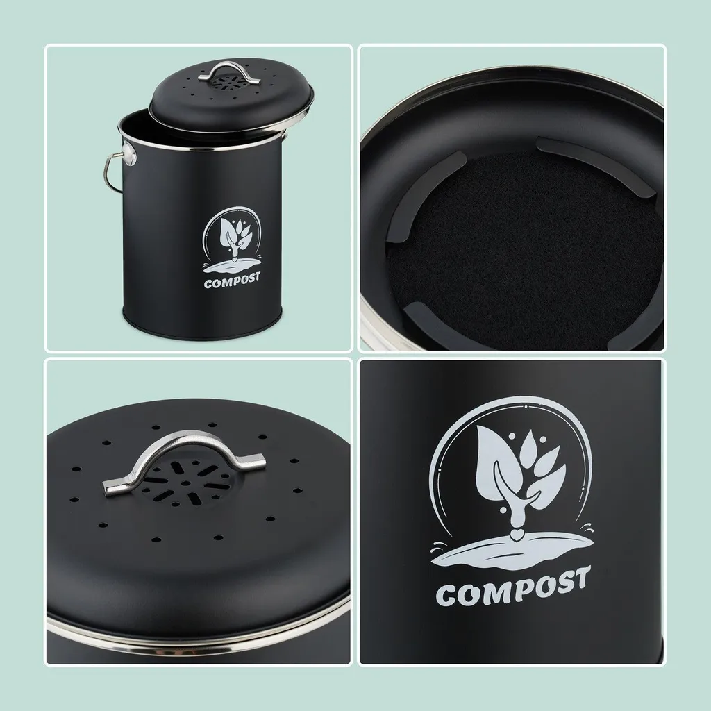 Bac à compost cuisine 5,5L : stop aux mauvaises odeurs et aux moucherons