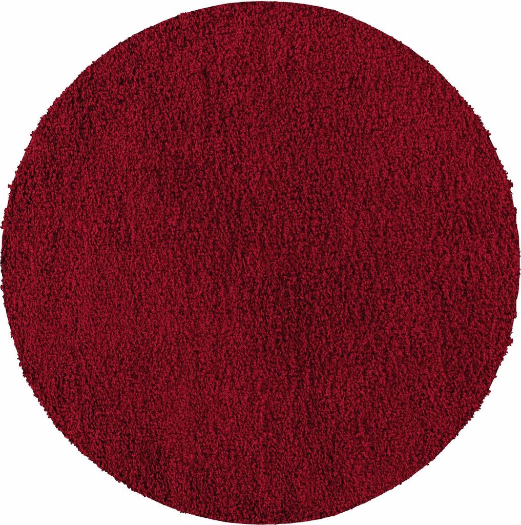 Carpetsale24 Hochflor Teppich Uni Einfarbig Modern Shaggy Teppich Wohnzimmer Flauschig Weich Preishammer, Grösse: 200 cm Rund