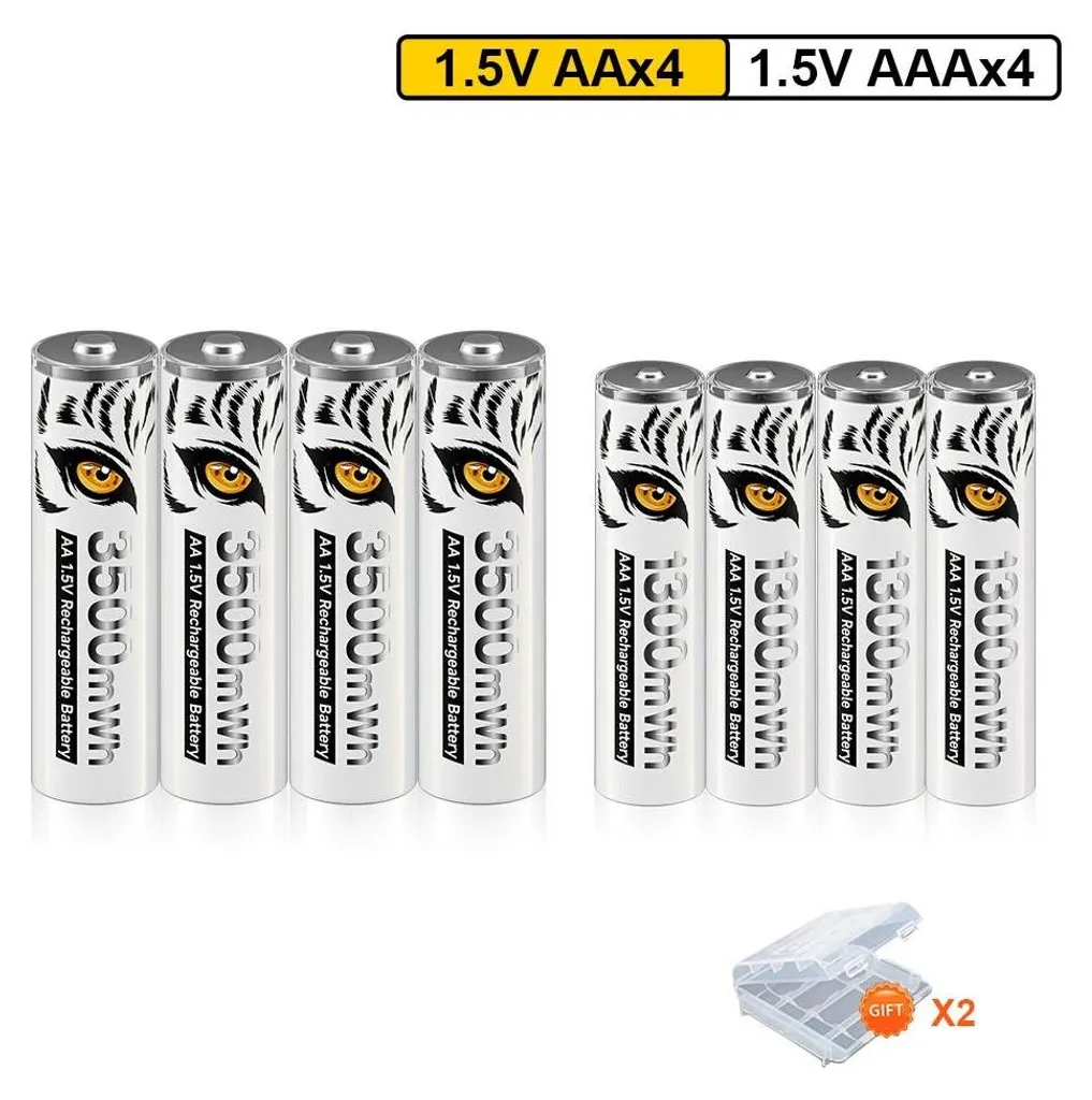 Chargeur de batterie rechargeable slots multiples pour piles 4AA 4AAA - 2