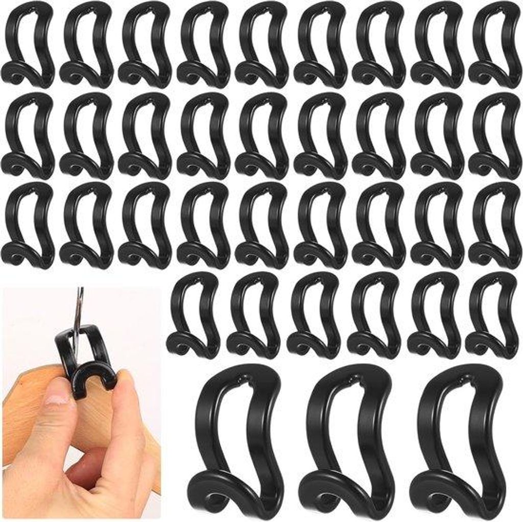 Famanu Kleiderhaken-Connector - platzsparende Kleiderhaken - Organizer für Kleiderschrank - schwarz