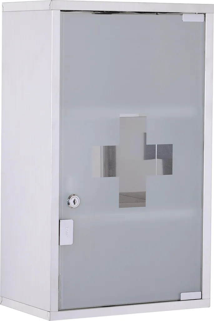 Armadietto Medico Fortuna Lai 30x18x50cm Inox con Serratura Sicura