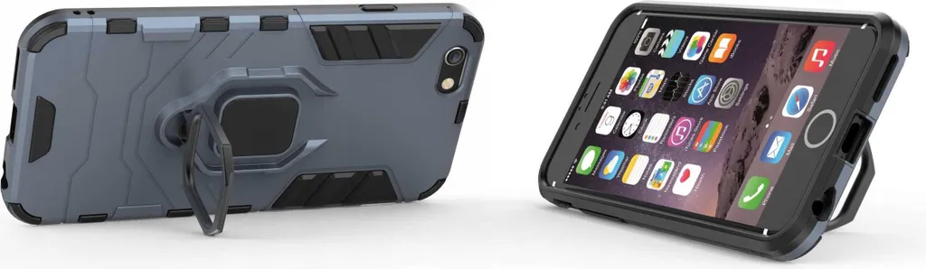 Coque de protection iPhone 6s Spacecase X-Ring Bleue avec support bague - 7