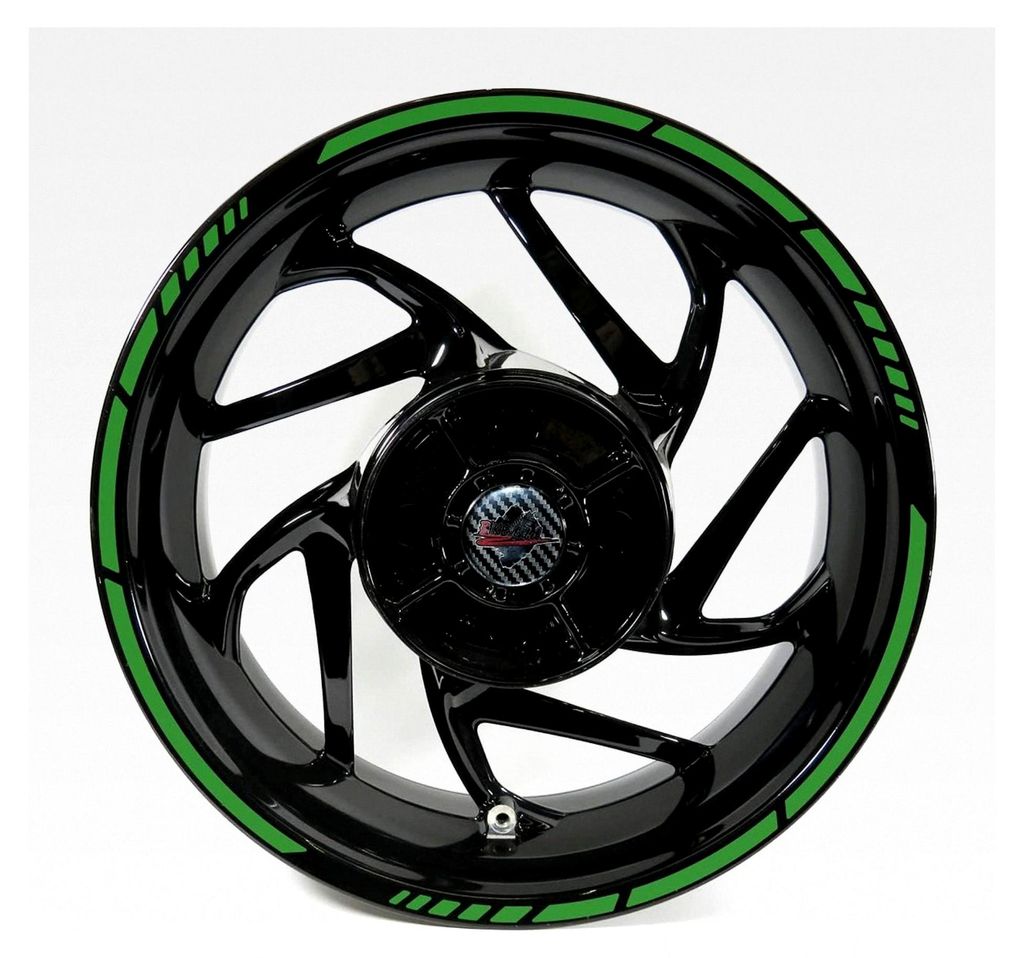Felgenrandaufkleber Grün 9mm GP Style 17 Zoll Auto Motorrad