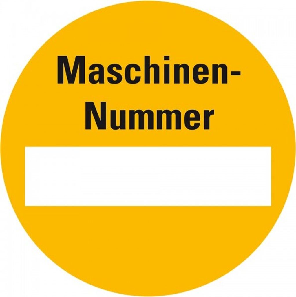 Dreifke® Aufkleber I Plakette Maschinen-Nummer, Produktbild 