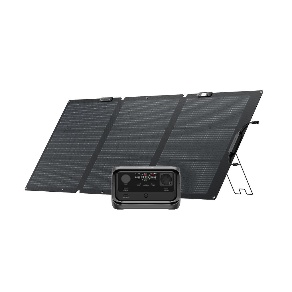 ECOFLOW RIVER 3 Plus Tragbare Powerstation & 160 W Solarpanel, 286 Wh LFP Batterie