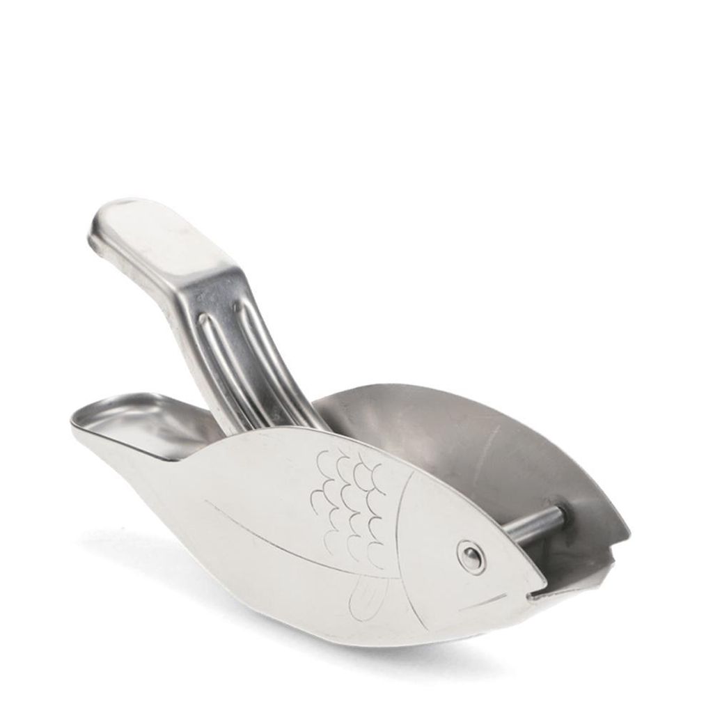 Zitruspresse Fisch Edelstahl ca. 12,6 x 2,7 x 6,7 cm Zitruspresse manuell