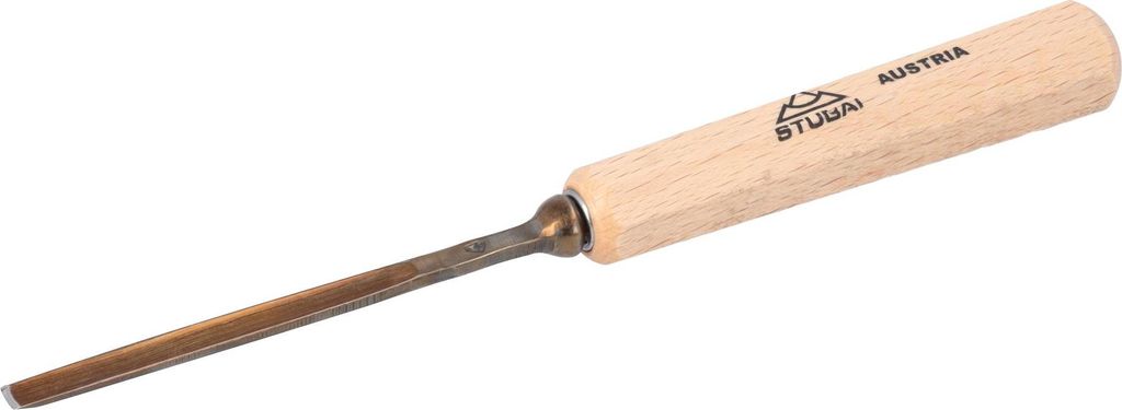 STUBAI Stemmeisen Stechbeitel Serie 52 - Form 4 | Gerades Flacheisen - 5 mm, mit Holzgriff, zum Vorstechen, für Anschlagarbeiten, Schrupparbeiten,...