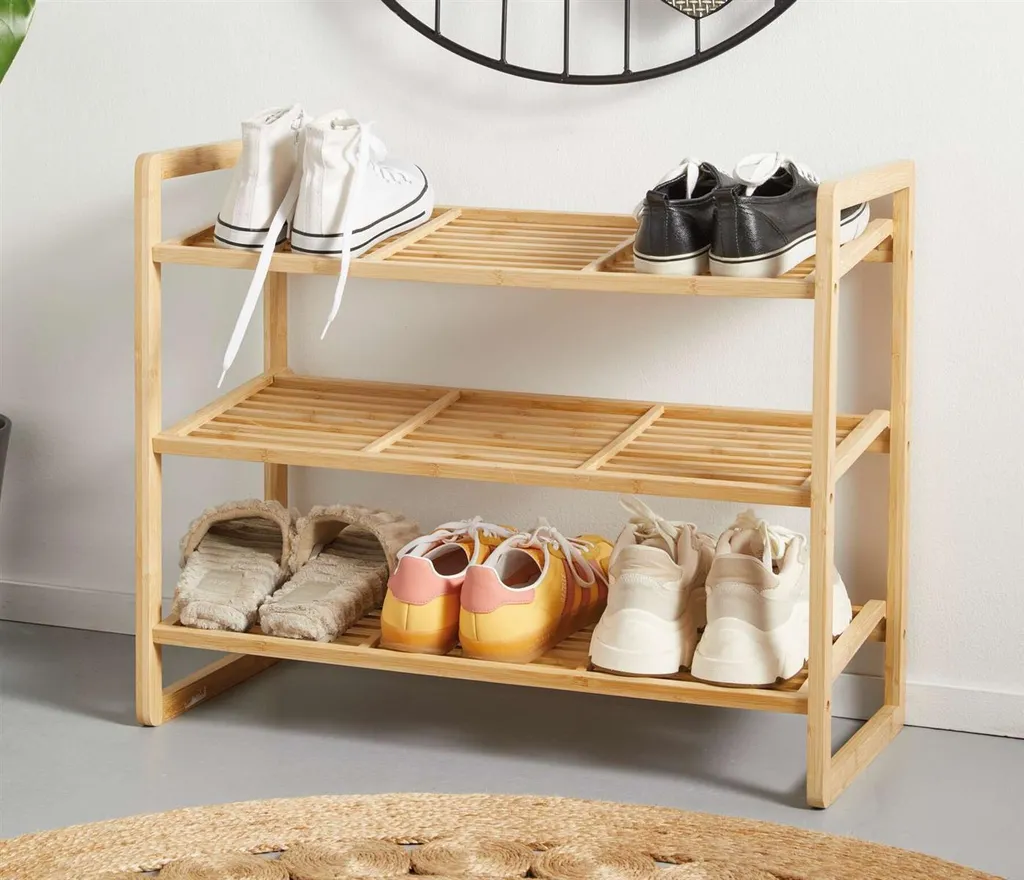 Étagère chaussures en bambou 3 niveaux : fini le désordre dans votre entrée