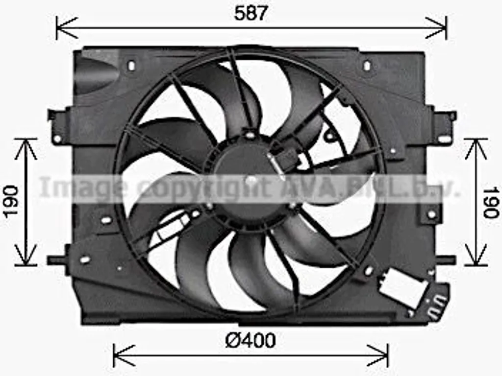 Ventilateur radiateur PRASCO RT7662 robuste pour Dacia Lodgy et Dokker