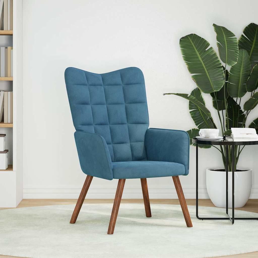 "2026 Aktion"Relaxsessel- TV-Sessel - Einzelsofa elegantes Design - Blau Samt - 61,5x69x95,5cm - Couchsessel NeuMöbel692700