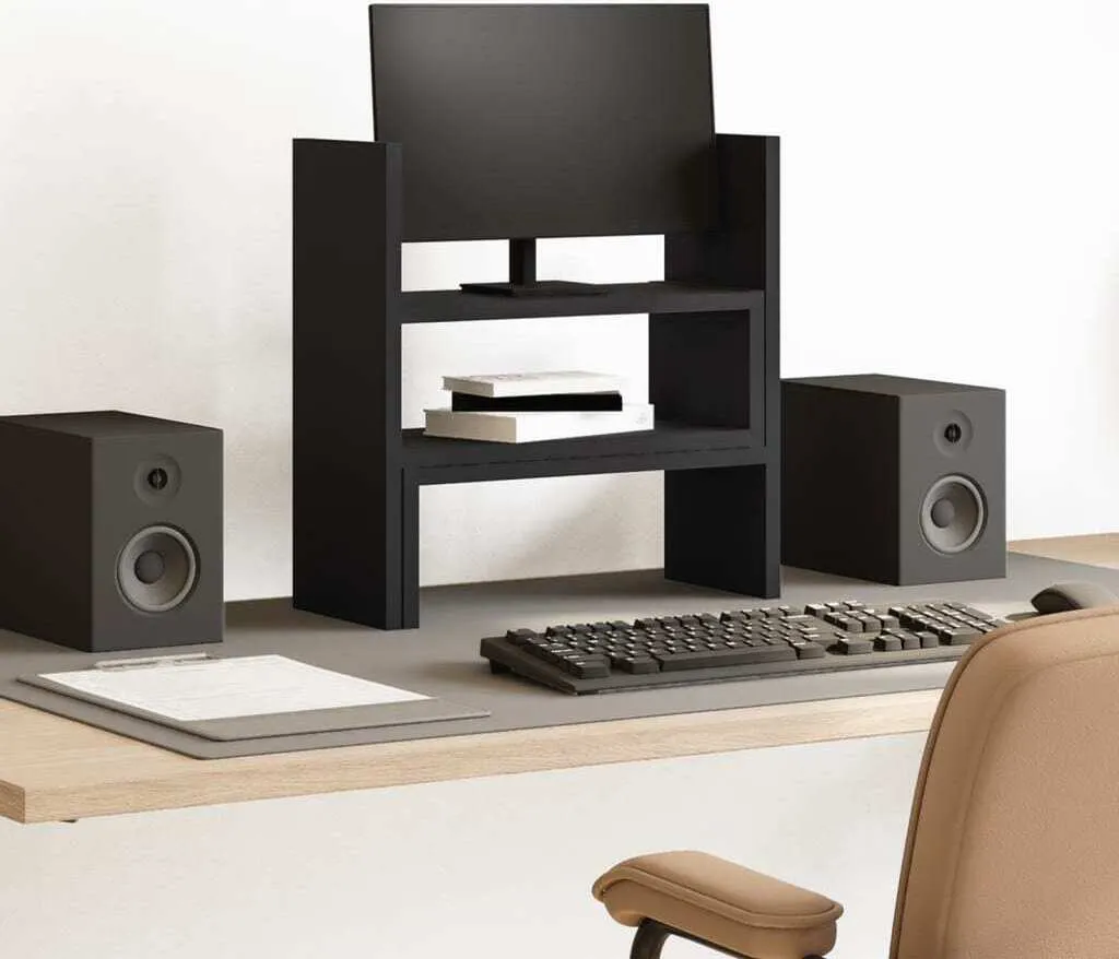 Maison Exclusive - Organizer da scrivania regolabile nero 40x17x41 cm